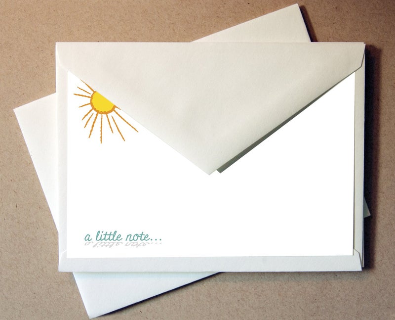 Little Notes by Comptime Sun Note Cards (24 Non-foldover Cards and Envelopes),4.25 x 6 - Image 2